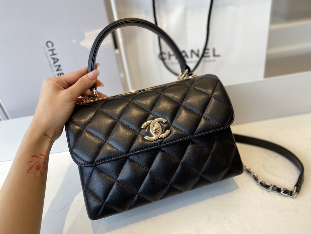 Ch@nel Trendy CC-Champagne Gold-25*17*12CM