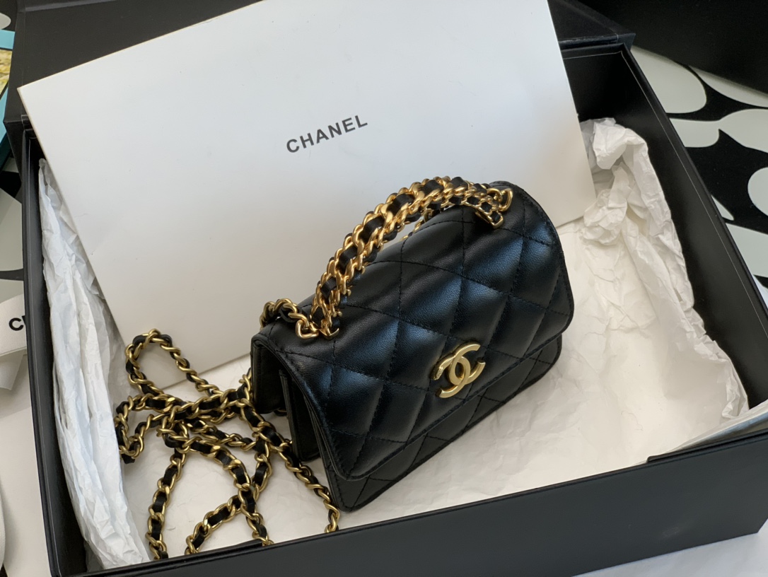 Ch@nel Flap Bag-9.5*12.5*3.5CM