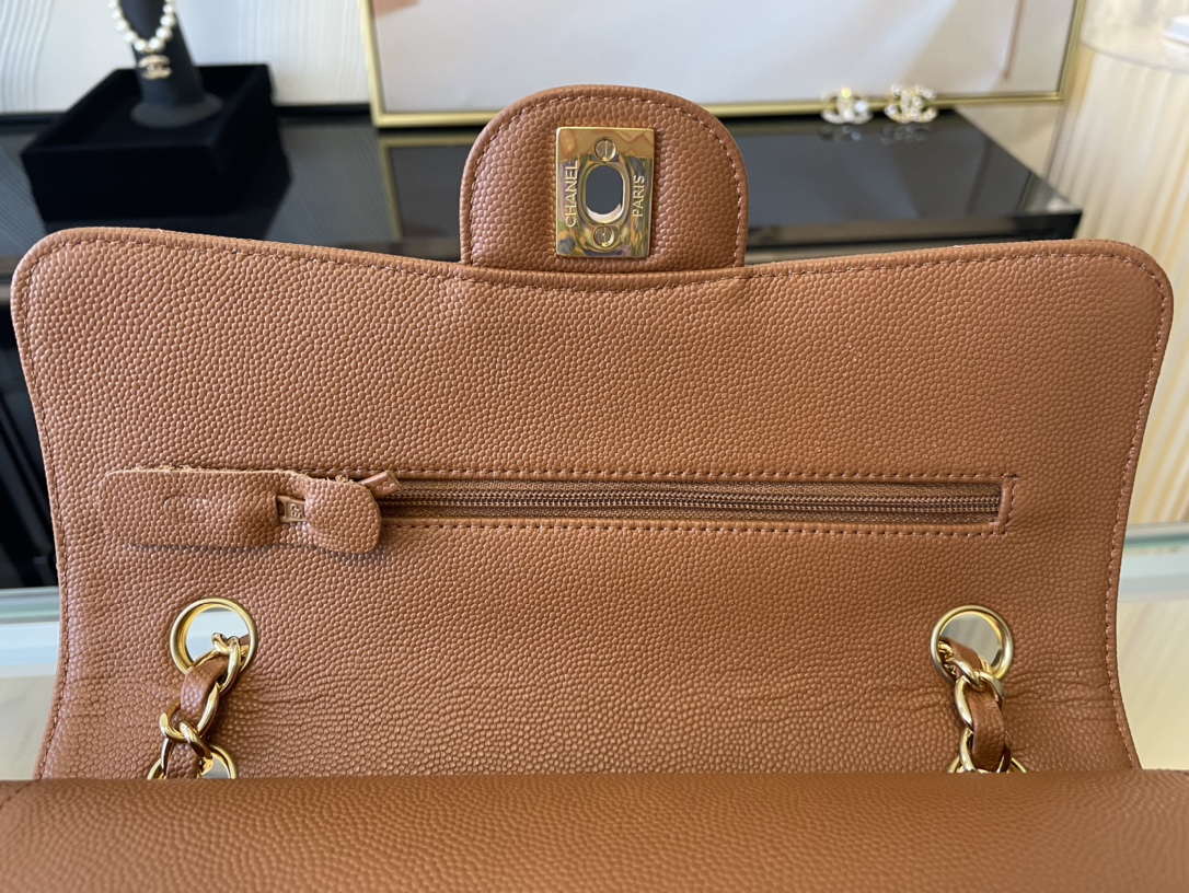 Ch@nel Flap Bag-Caviar-23CM