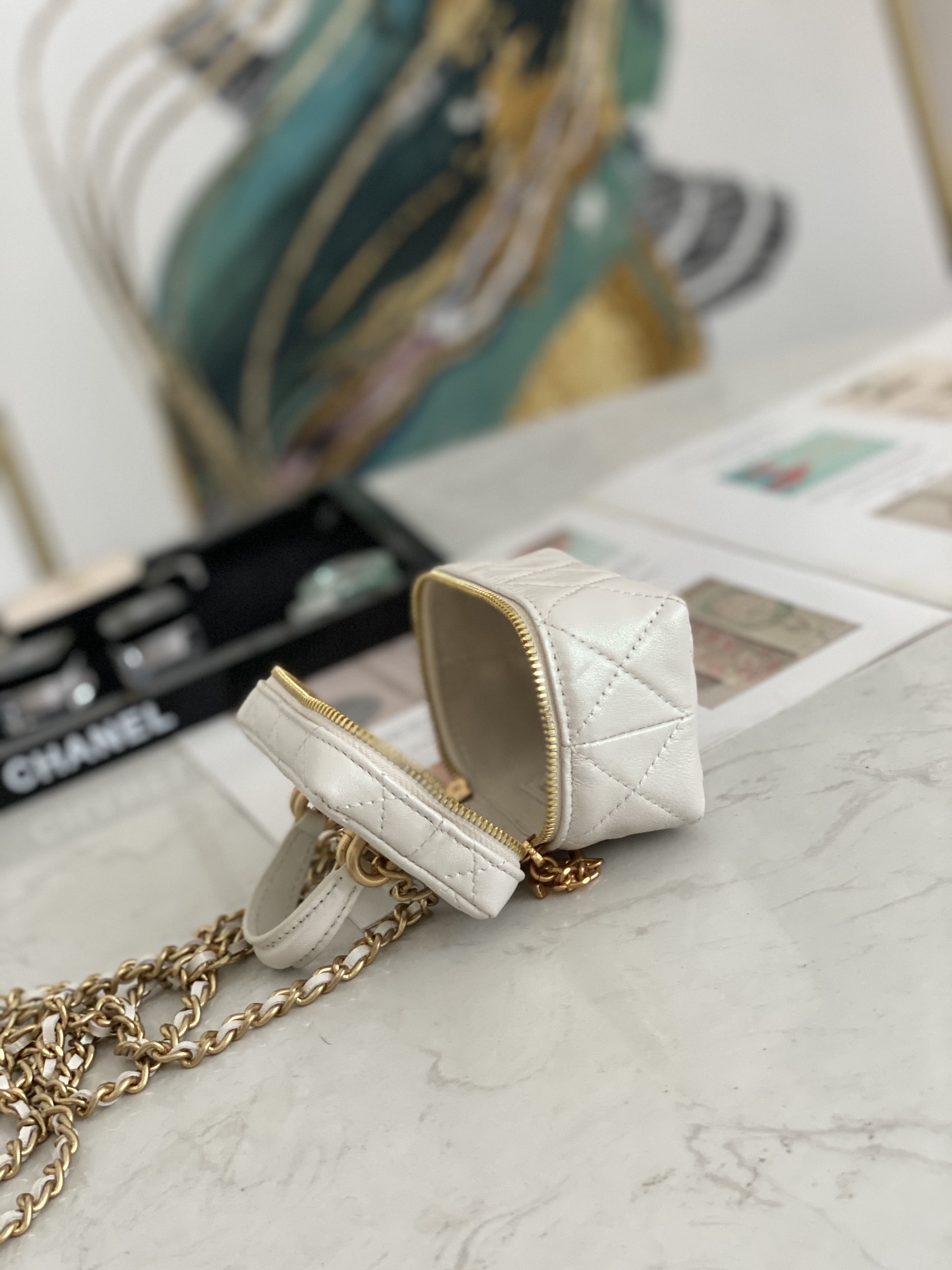 Ch@nel Vanity Bag-11.5x12x7CM