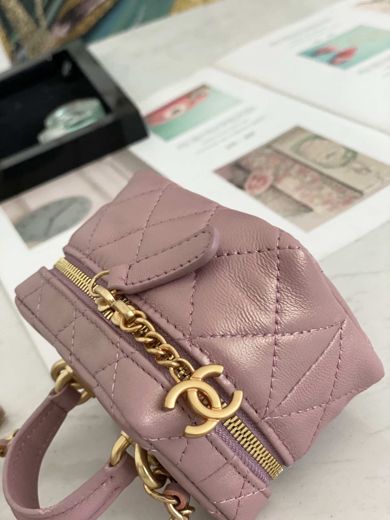 Ch@nel Vanity Bag-11.5x12x7CM