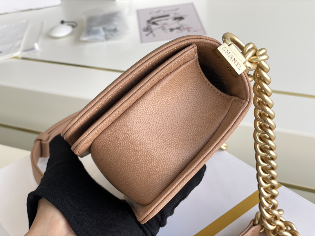 Ch@nel Boy Bag-Gravy-20CM