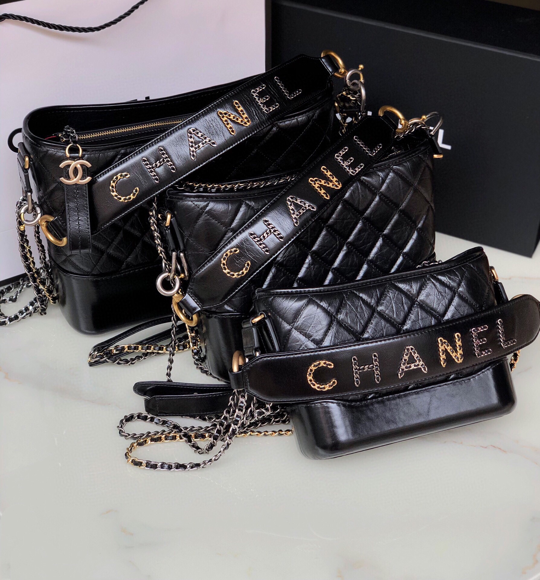 Ch@nel Medium Gabrielle Handbags-25CM