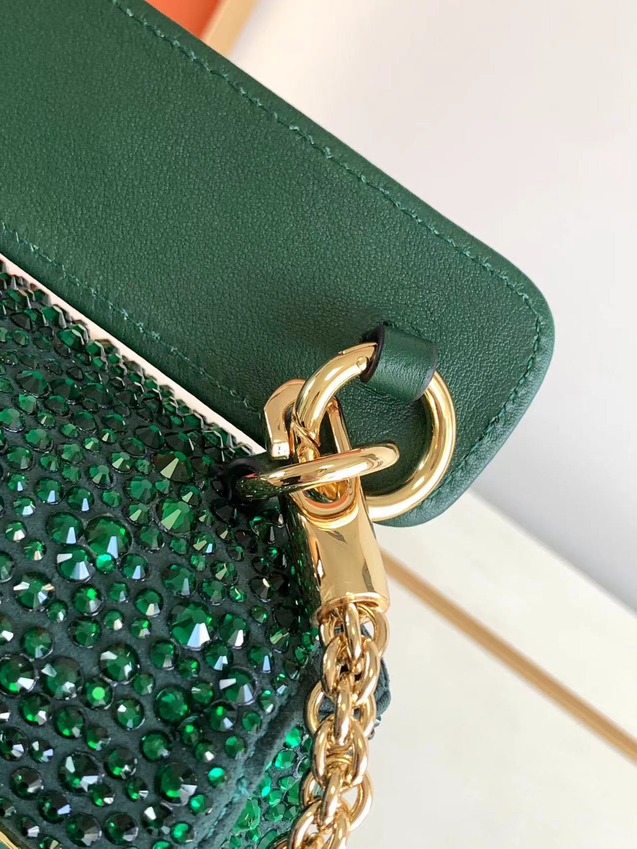 Valentino Roman Stud The Soulder BAG In Nappa With Chain-26x16x8CM