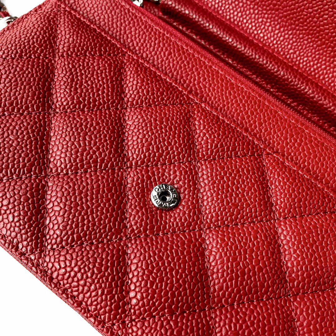 Ch@nel Wallet On Chain-Silver Hardware-19*12*3.5CM