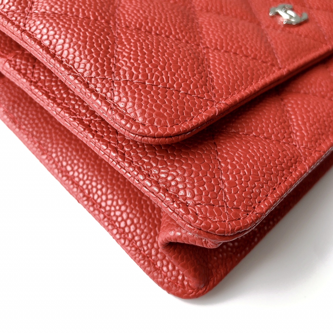 Ch@nel Wallet On Chain-Silver Hardware-19*12*3.5CM