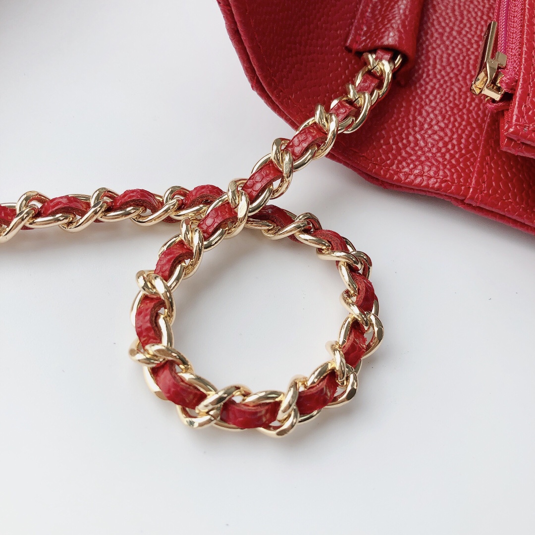 Ch@nel Wallet On Chain-Silver Hardware-19*12*3.5CM