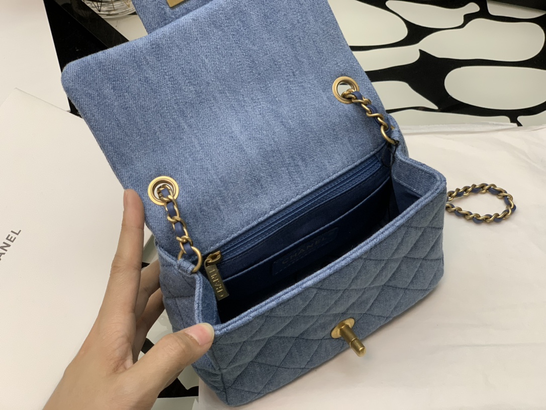 Ch@nel Flap Bag-13*18*7CM