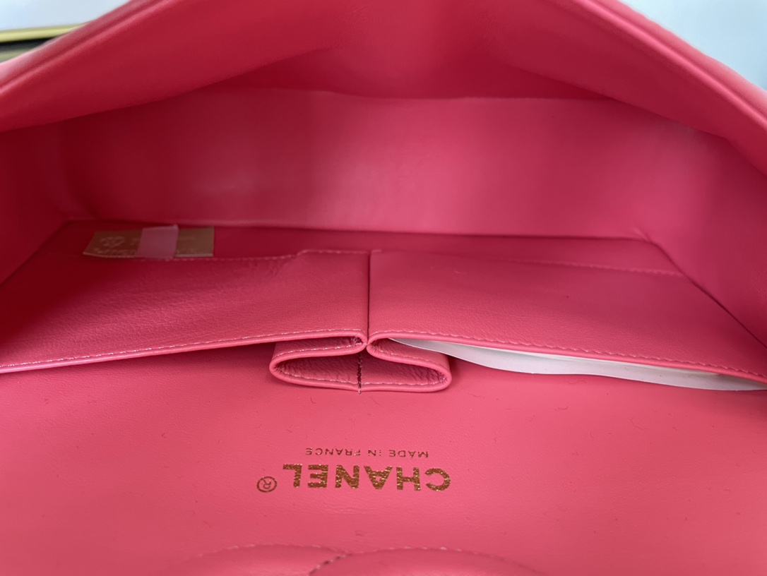 Ch@nel Flap Bag-Lambskin-Gold Hardware-25CM