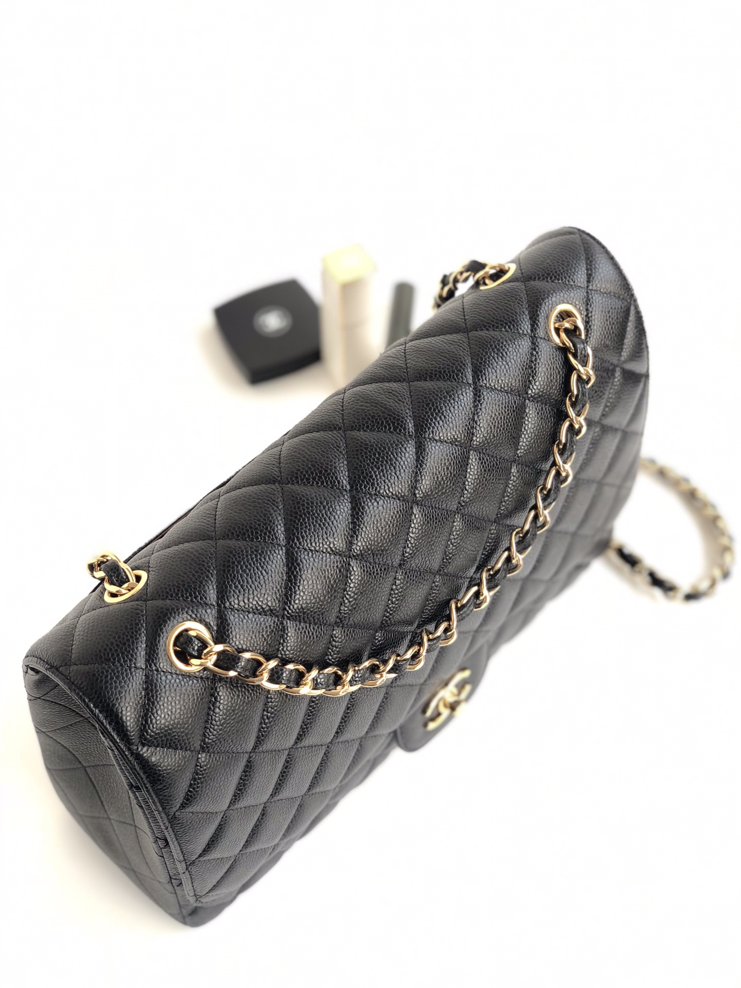 Ch@nel Flap Bag-Caviar Leather-Maxi-33CM