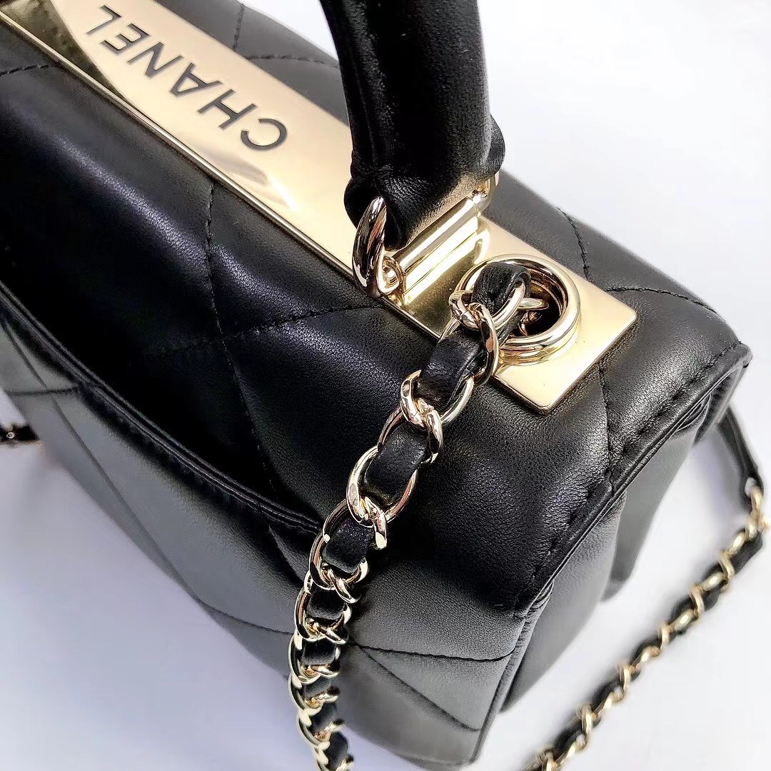 Ch@nel Trendy CC-Champagne Gold-24.5*17*7CM