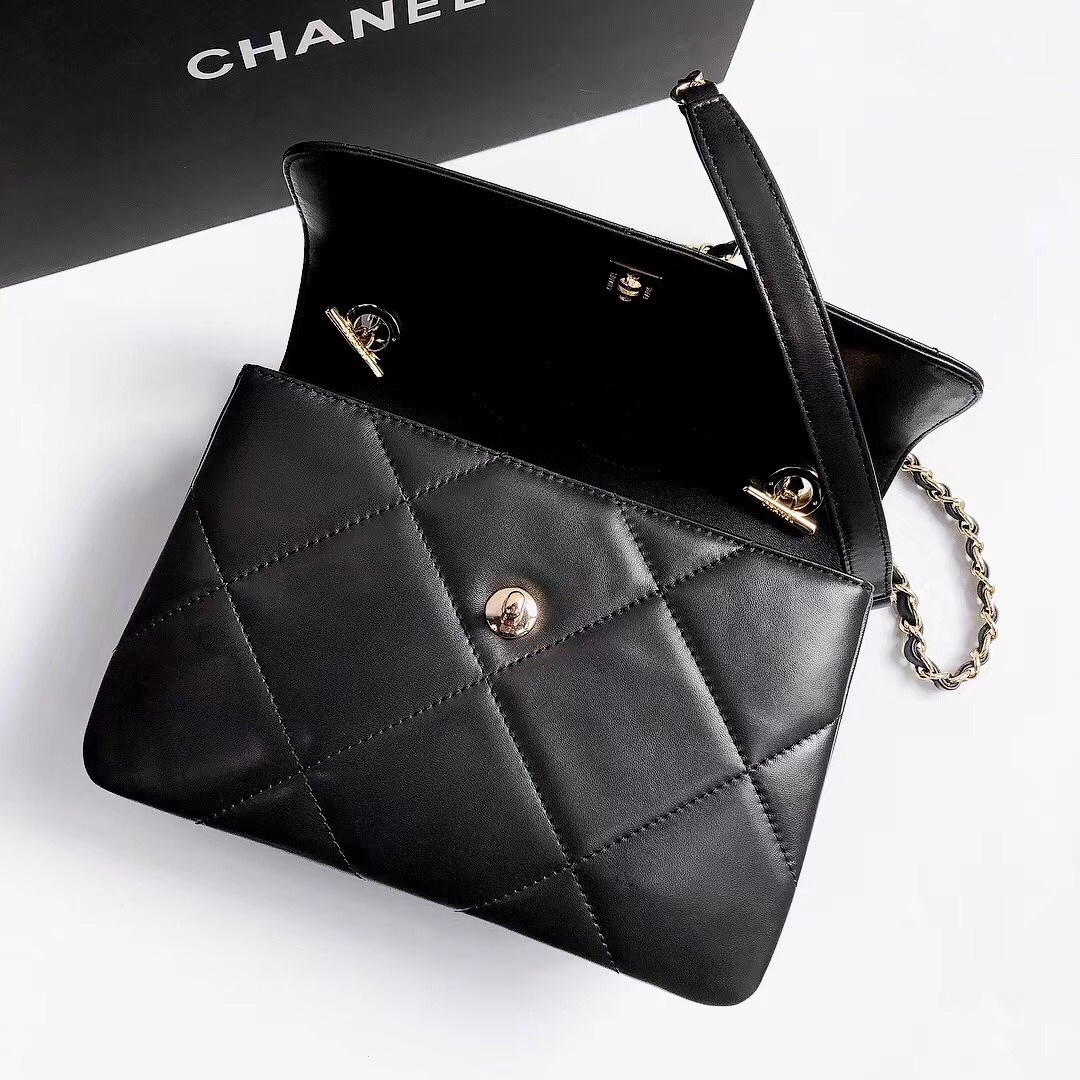 Ch@nel Trendy CC-Champagne Gold-24.5*17*7CM