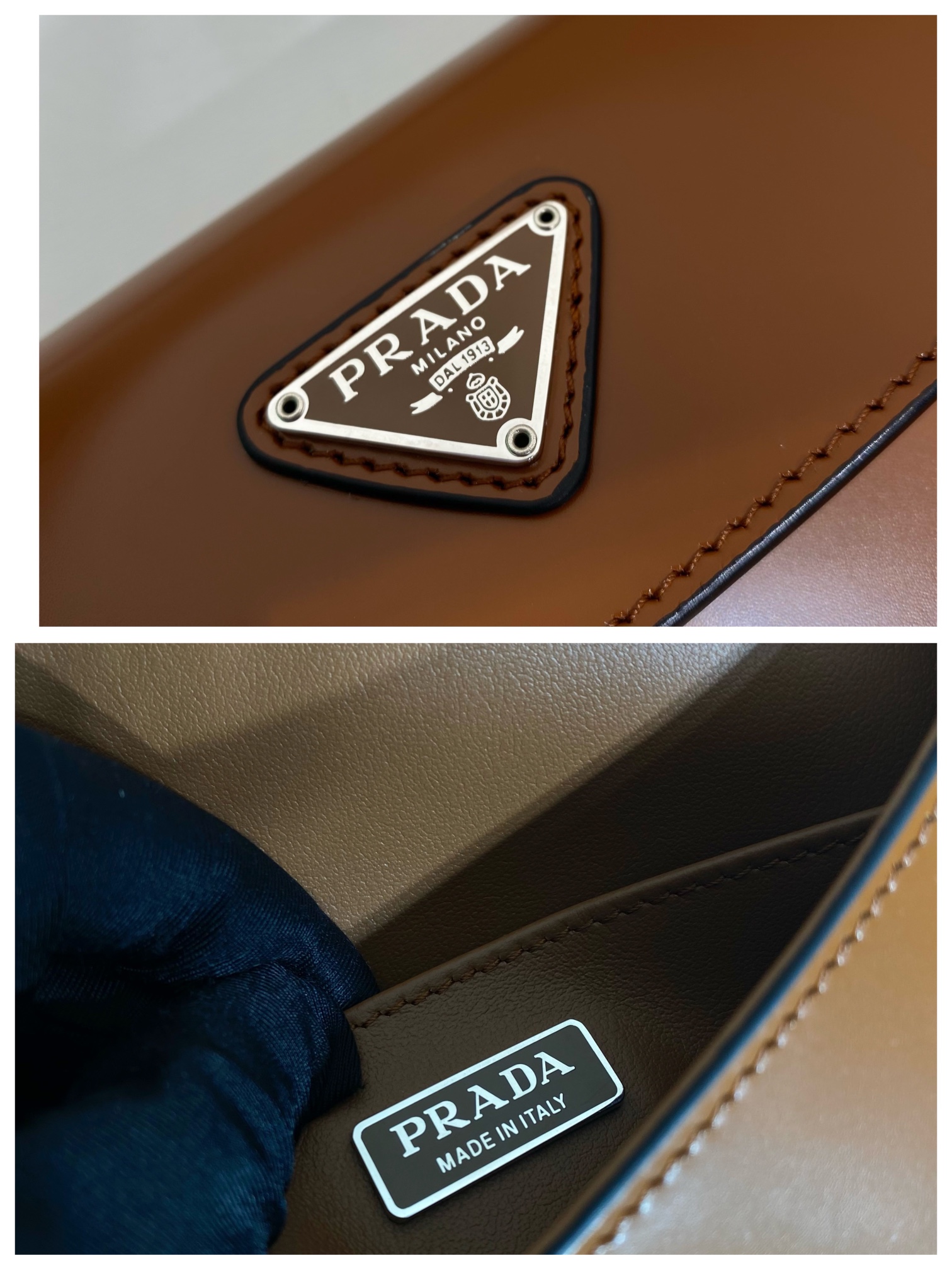 Pra*a cleo handbags-patent leather-23*18*4cm