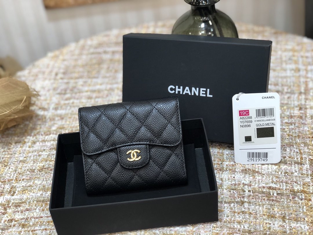 Ch@nel Wallet-Gold Harware-11*10CM