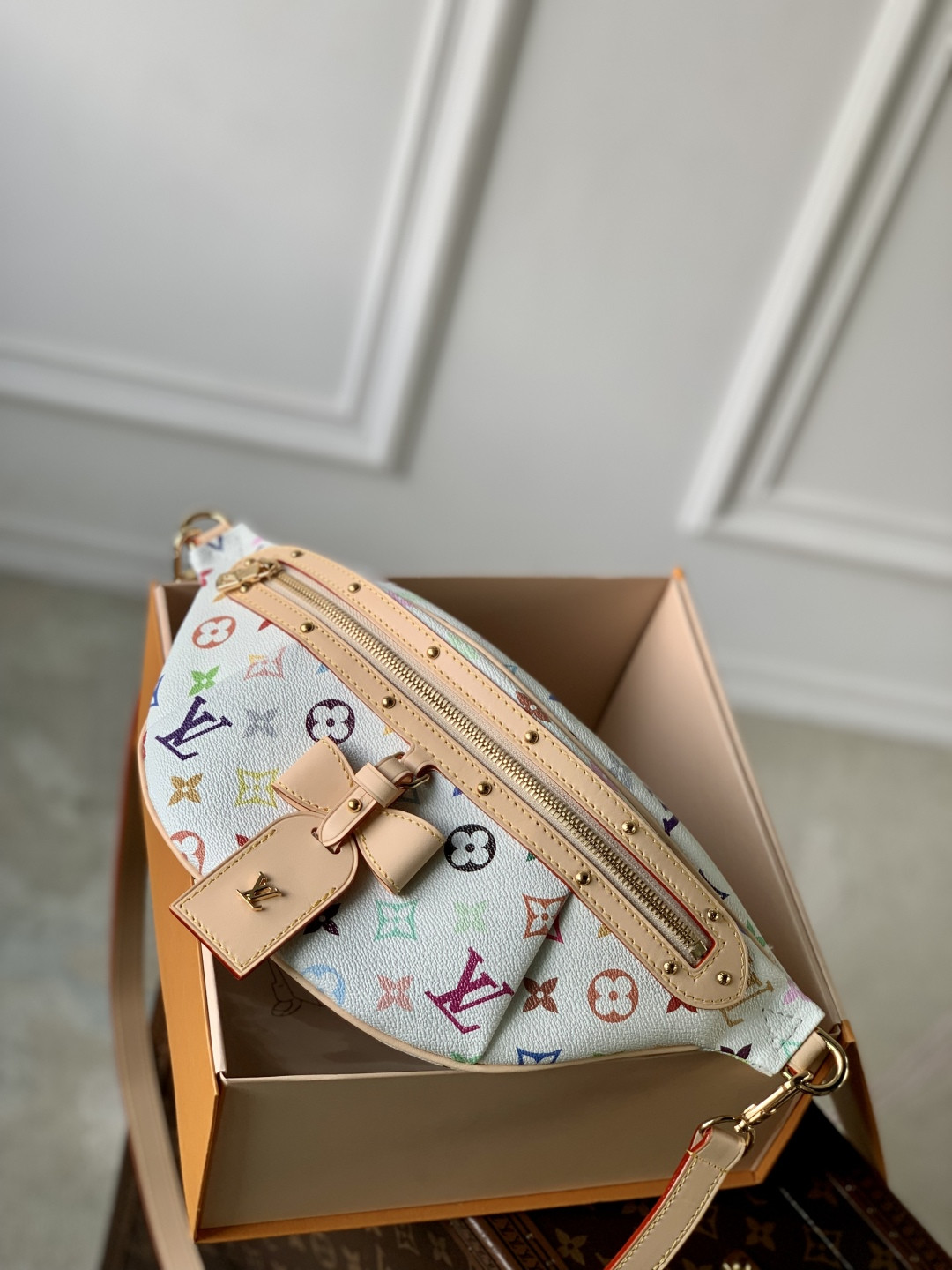 l0vis Vvtt0n high rise monogram women''s fanny pack bumbag-34.5×16×7,5cm