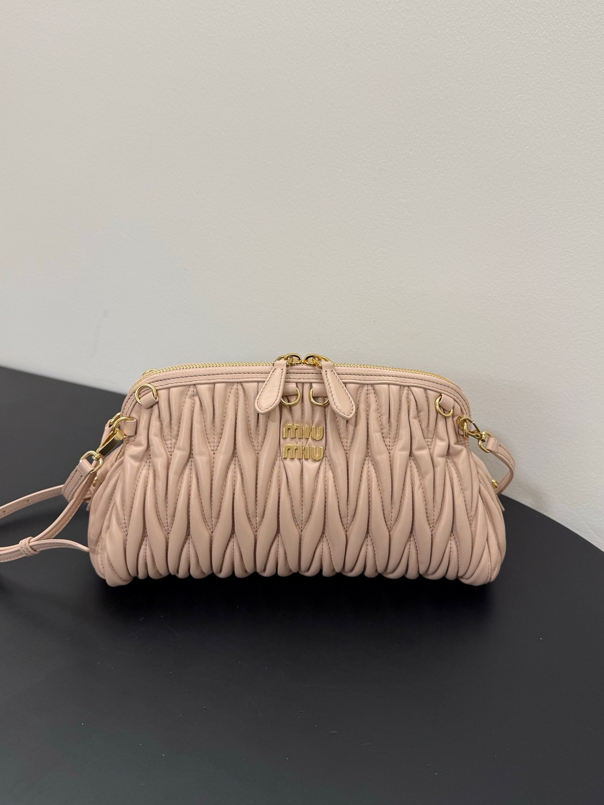 Miu Miu Matelassé Leather Clutch Bag-28* 14.5* 10CM