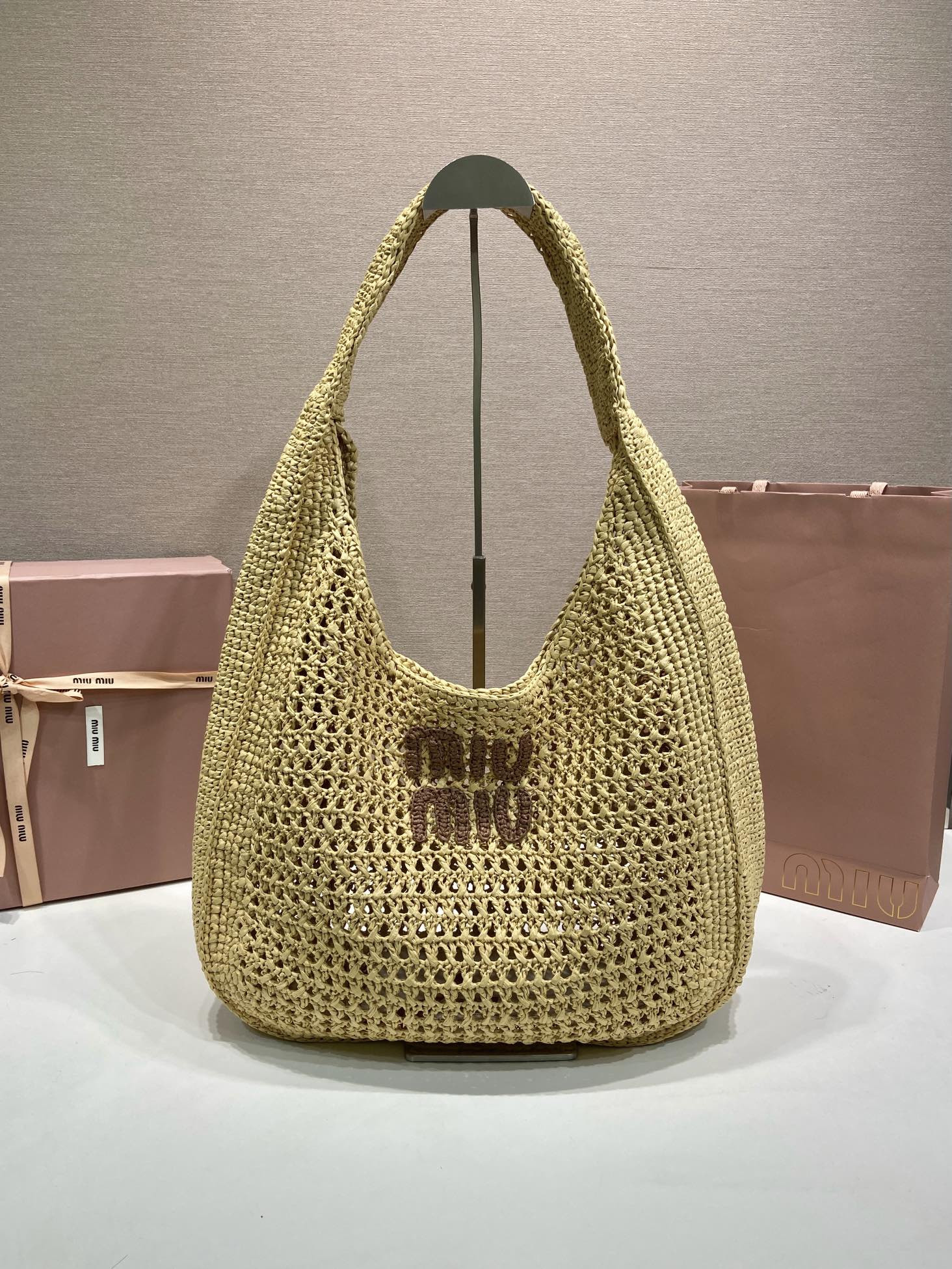 Miu Miu Crochet Hobo Bag-42.5*32*9CM