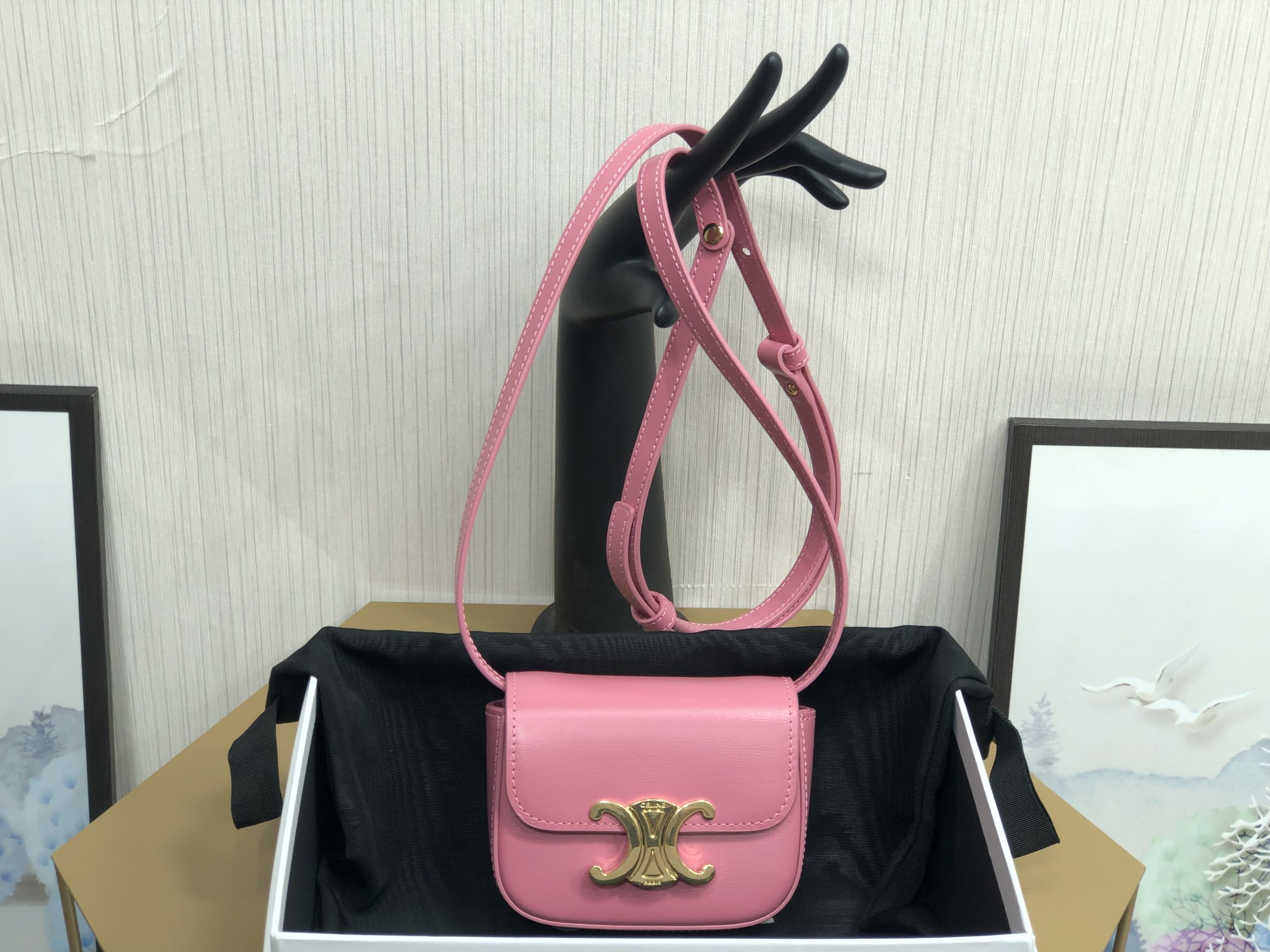 Ce**e triomphe shoulder bag-11*8*4cm