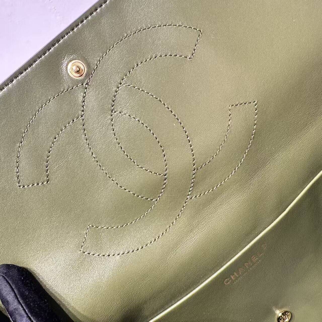 Ch@nel Maxi Flapbag , Grained Calfskin & Silver-Tone Metal, lLight-26*38.5*11CM