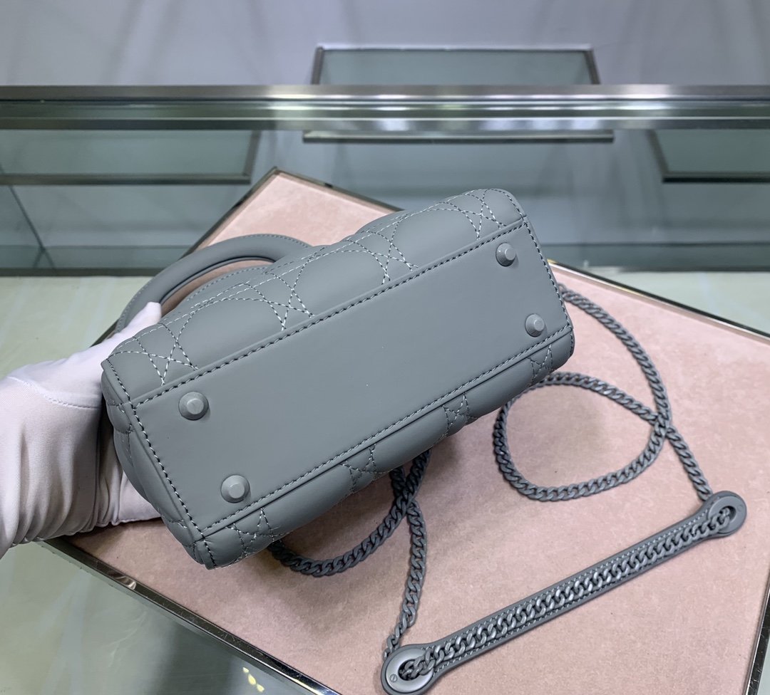 lady D*or with lambskin-17*15*8cm