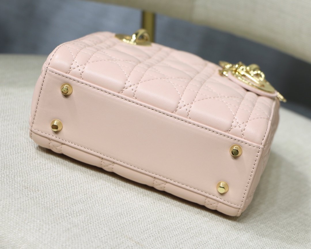 lady D*or with lambskin-17*15*8cm