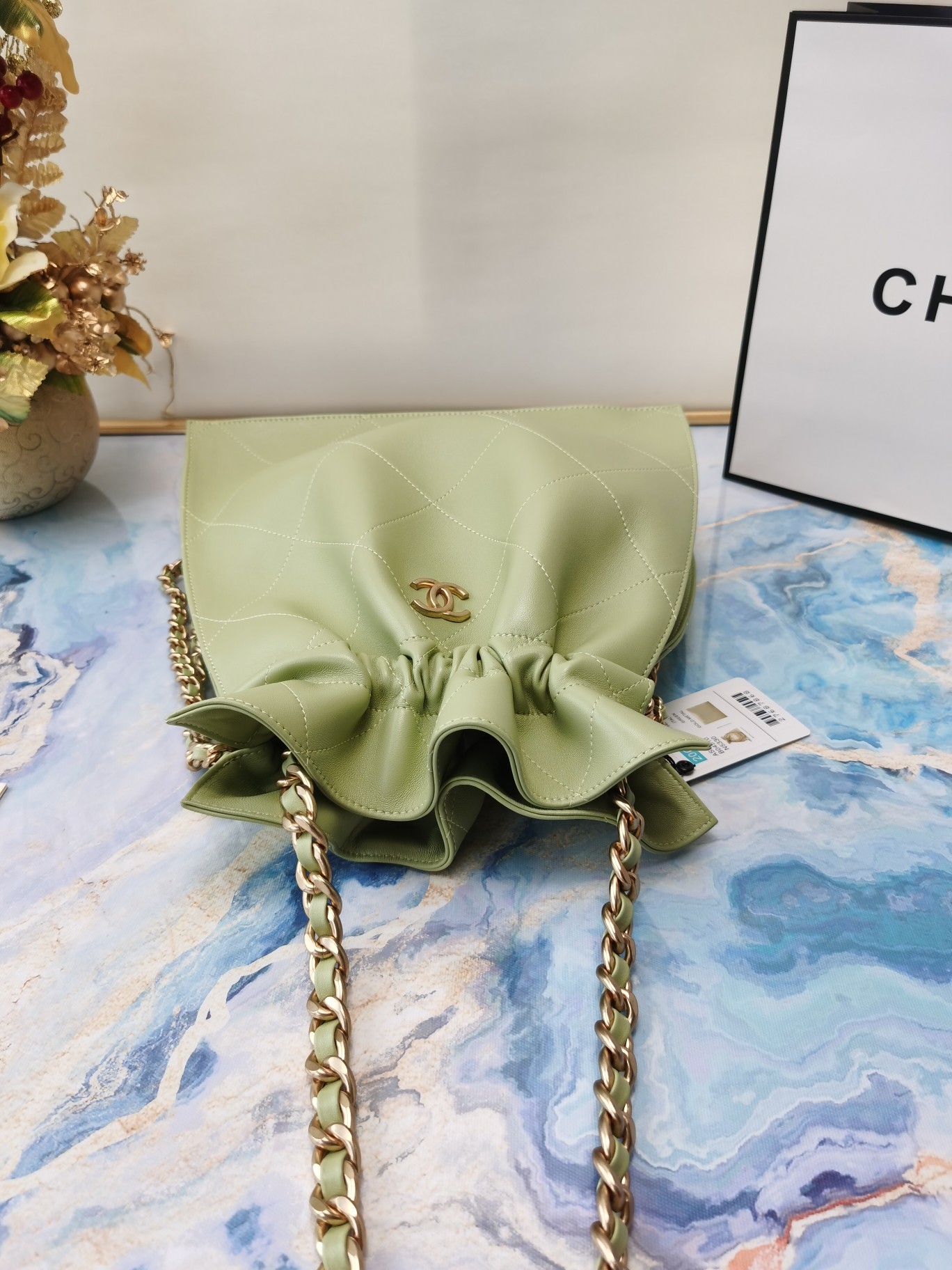 Ch@nel Drawstring Bag