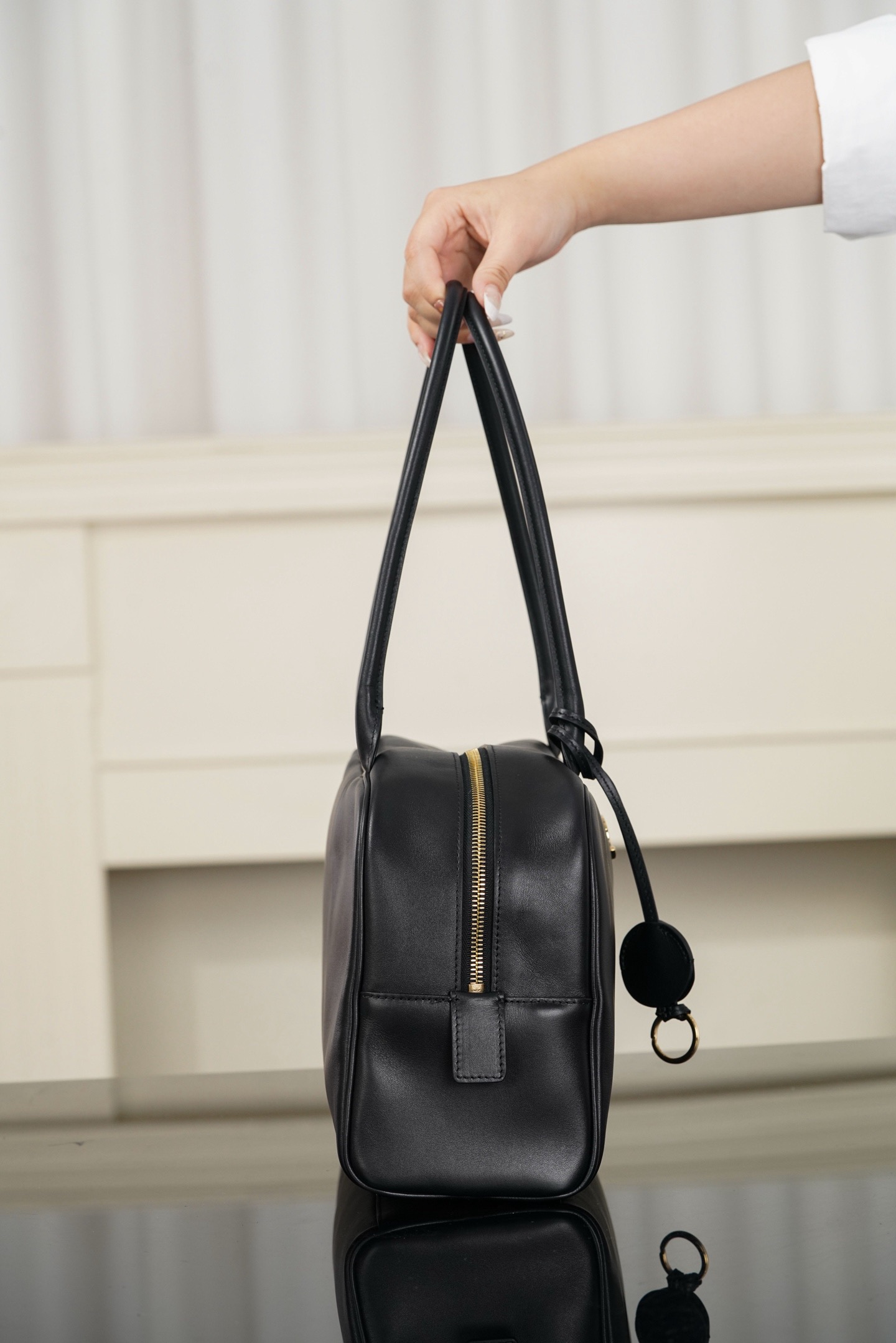 Ch@nel Bowling Bag-19*35.5*12.5CM