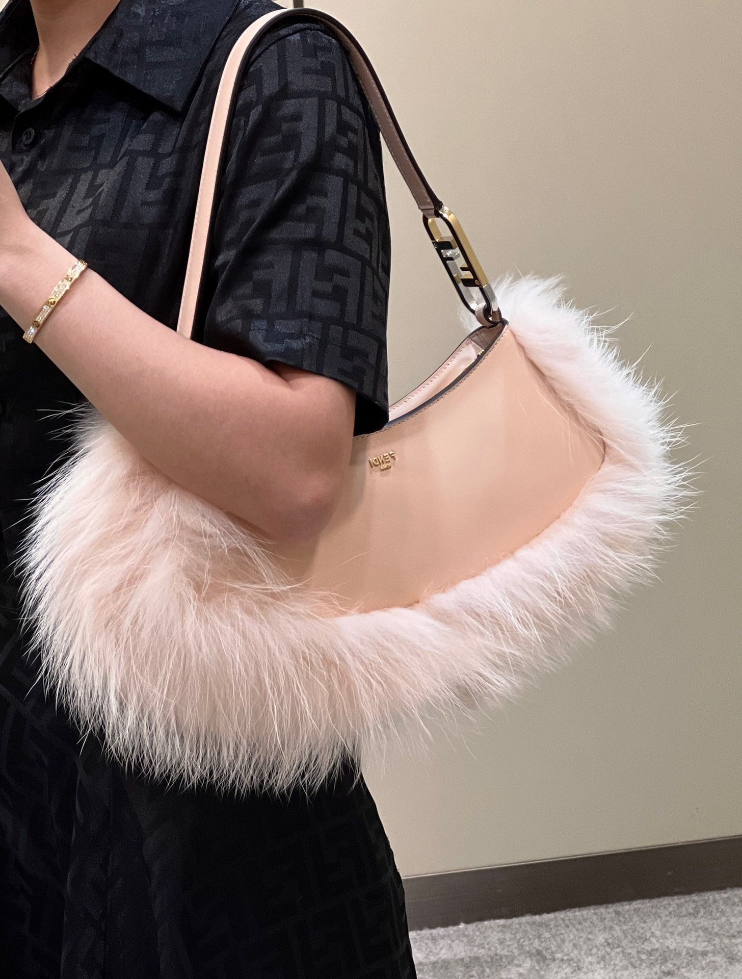 F**di o-lock clutch bags-32*11*5cm