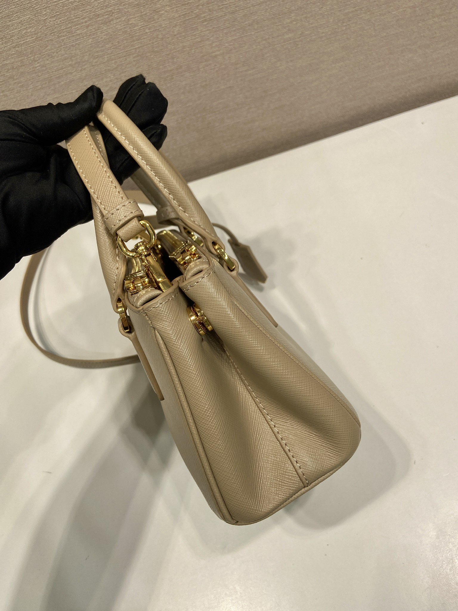 Pra*a cameo galleria saffiano leather mini-bag-1ba916-21*12.5*8.5cm