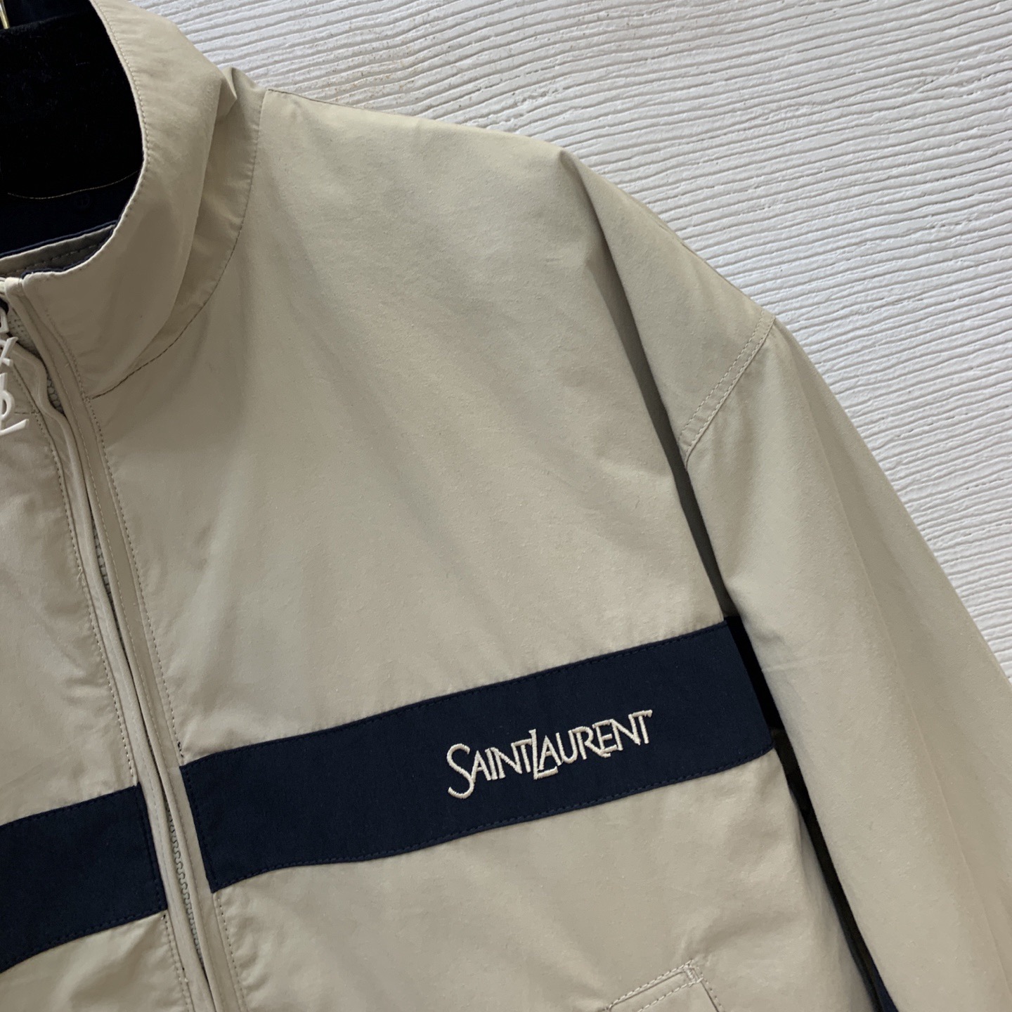 Sa1nt Lau*nt Jacket In Cotton In Beige