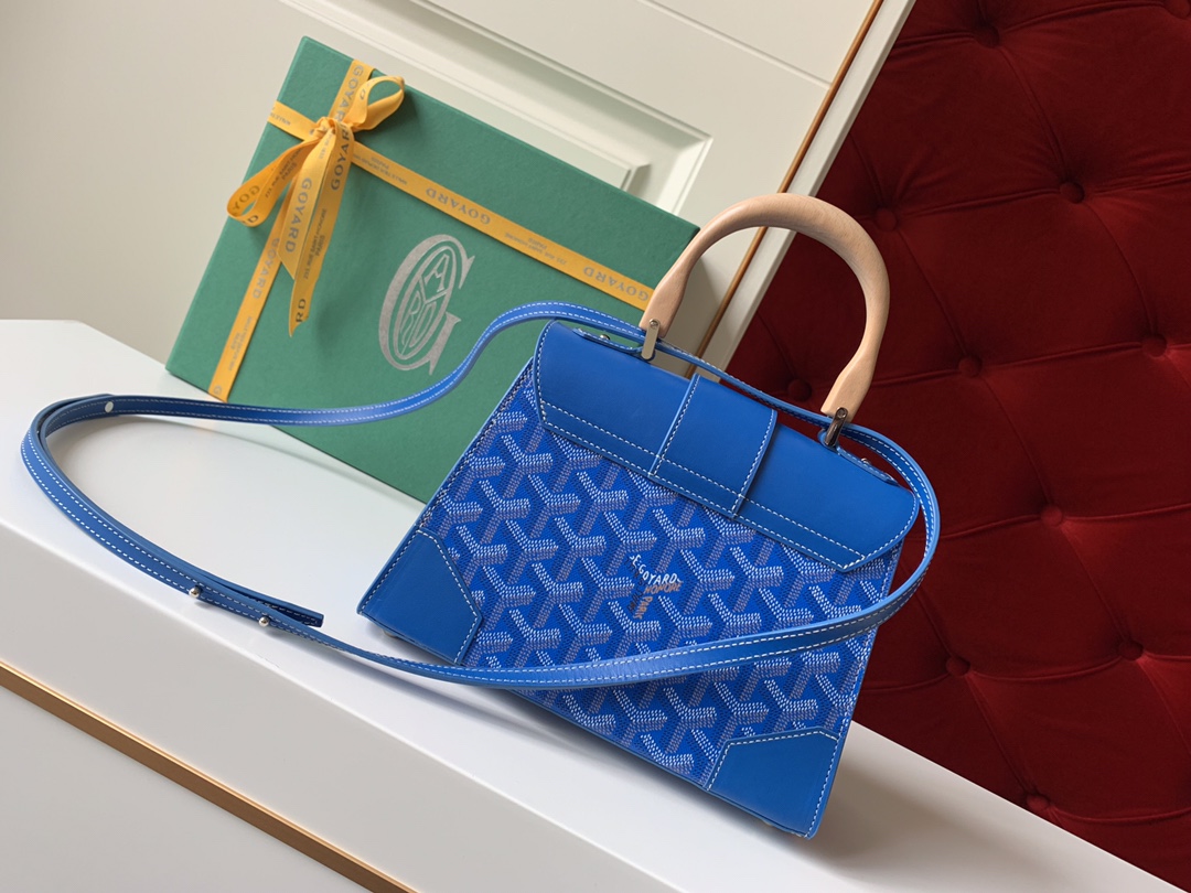 Go*ard coated canvas and leather saigon top handle bag-21cm