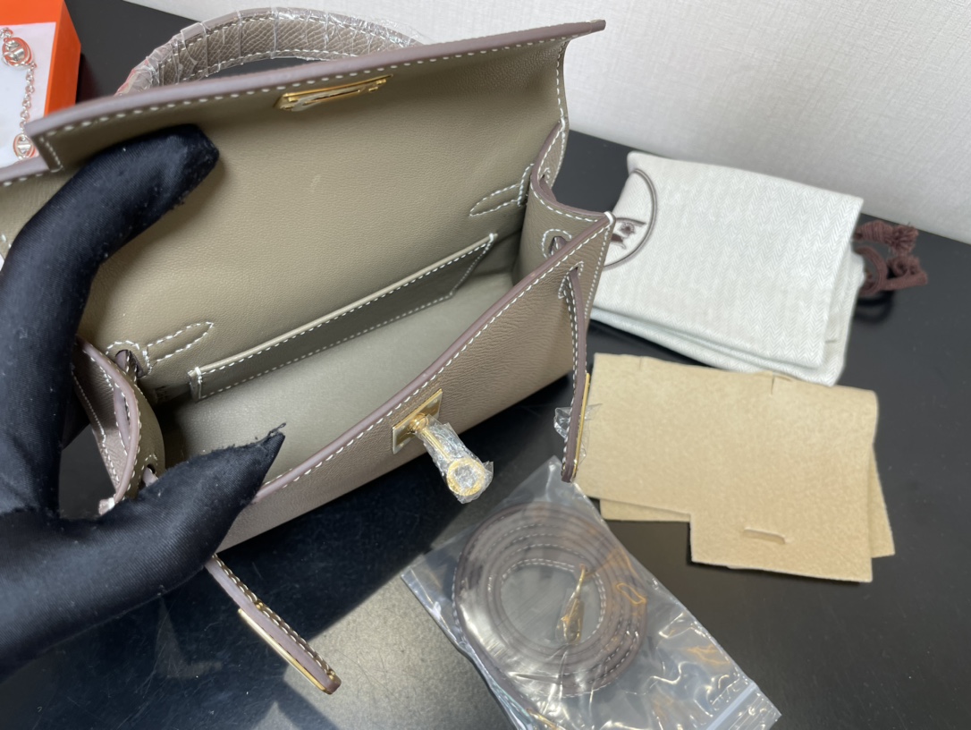 H**mes kelly-gold&silver hardware-19cm