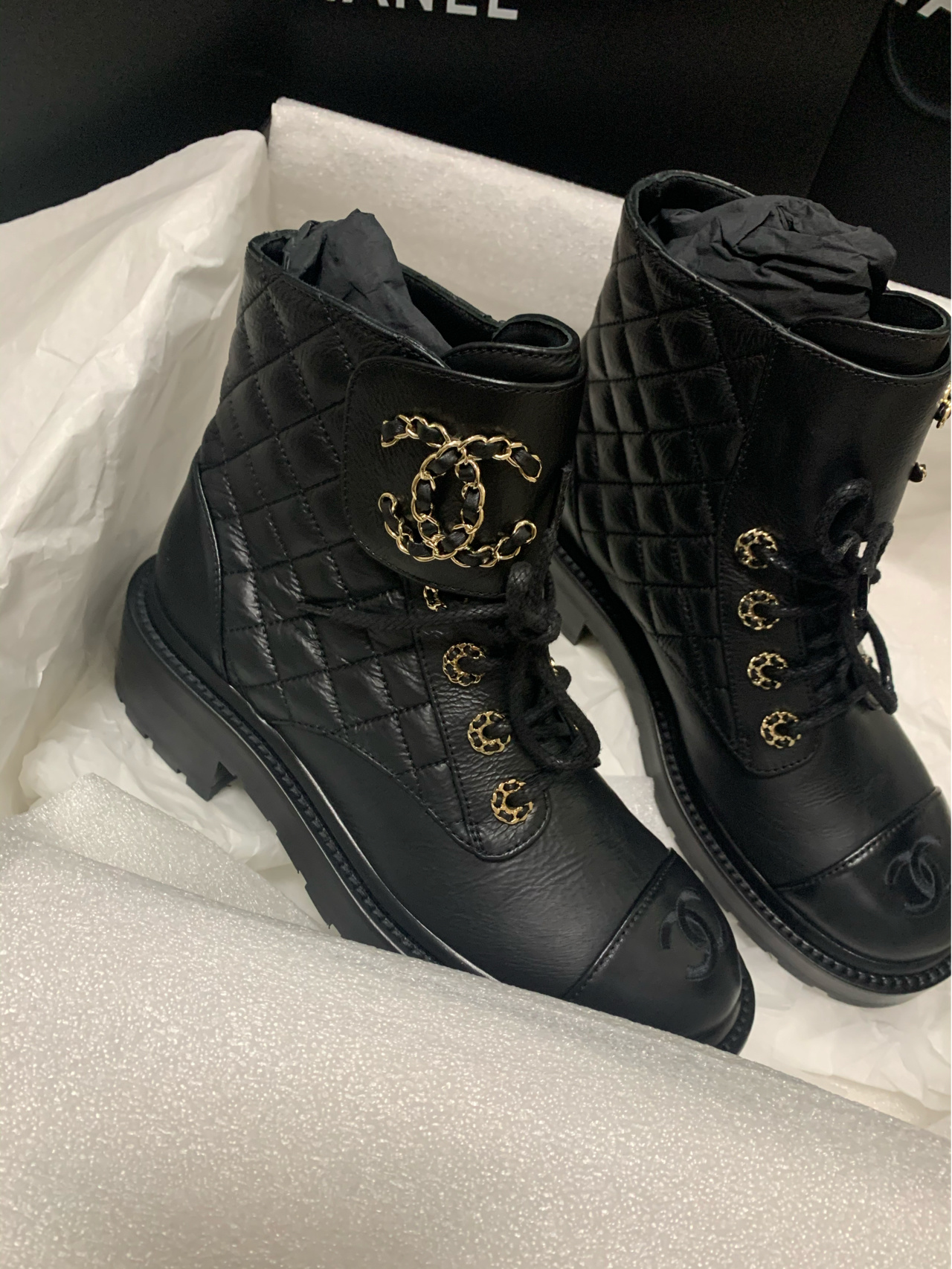 Ch@nel Boots 2021SS-Lambskin Leather