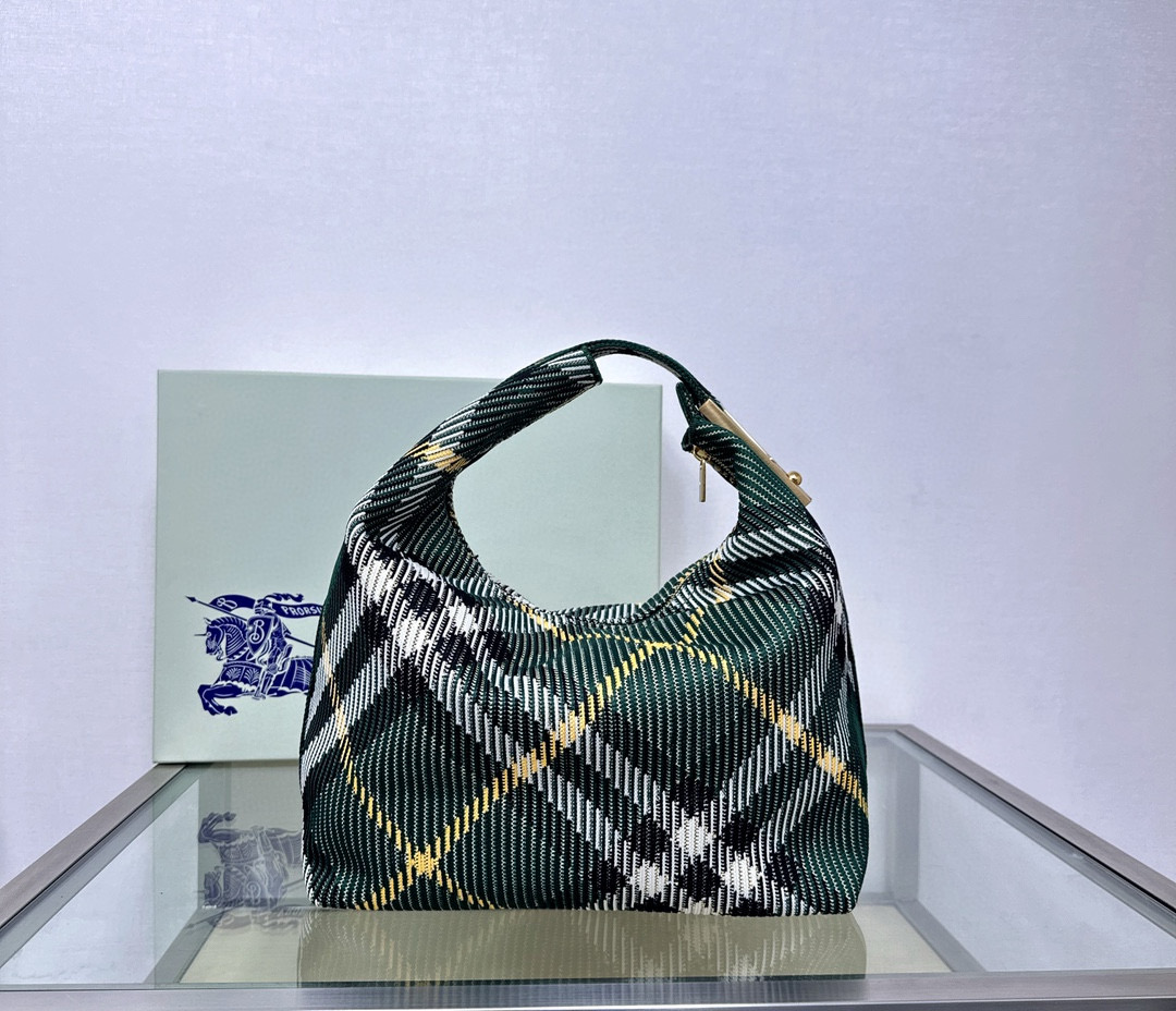 B**rry medium check hobo bag-28.5*16.5*33.5cm