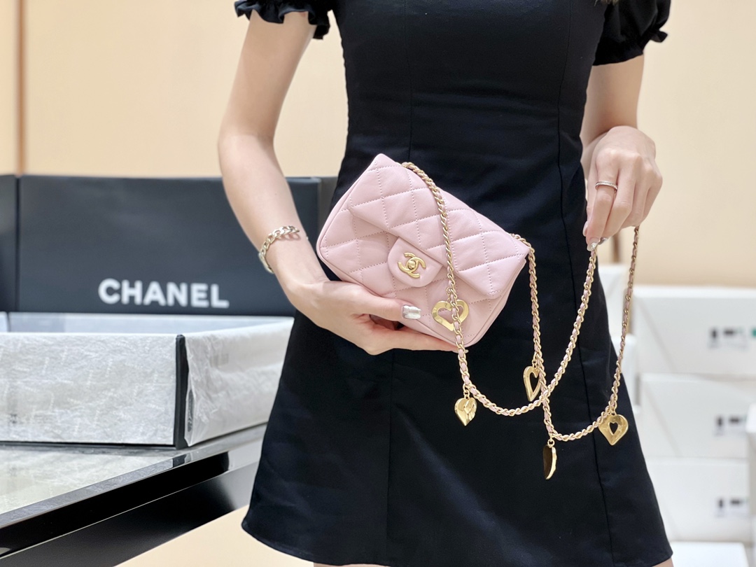 Ch@nel Flap Bag-12*19*7CM