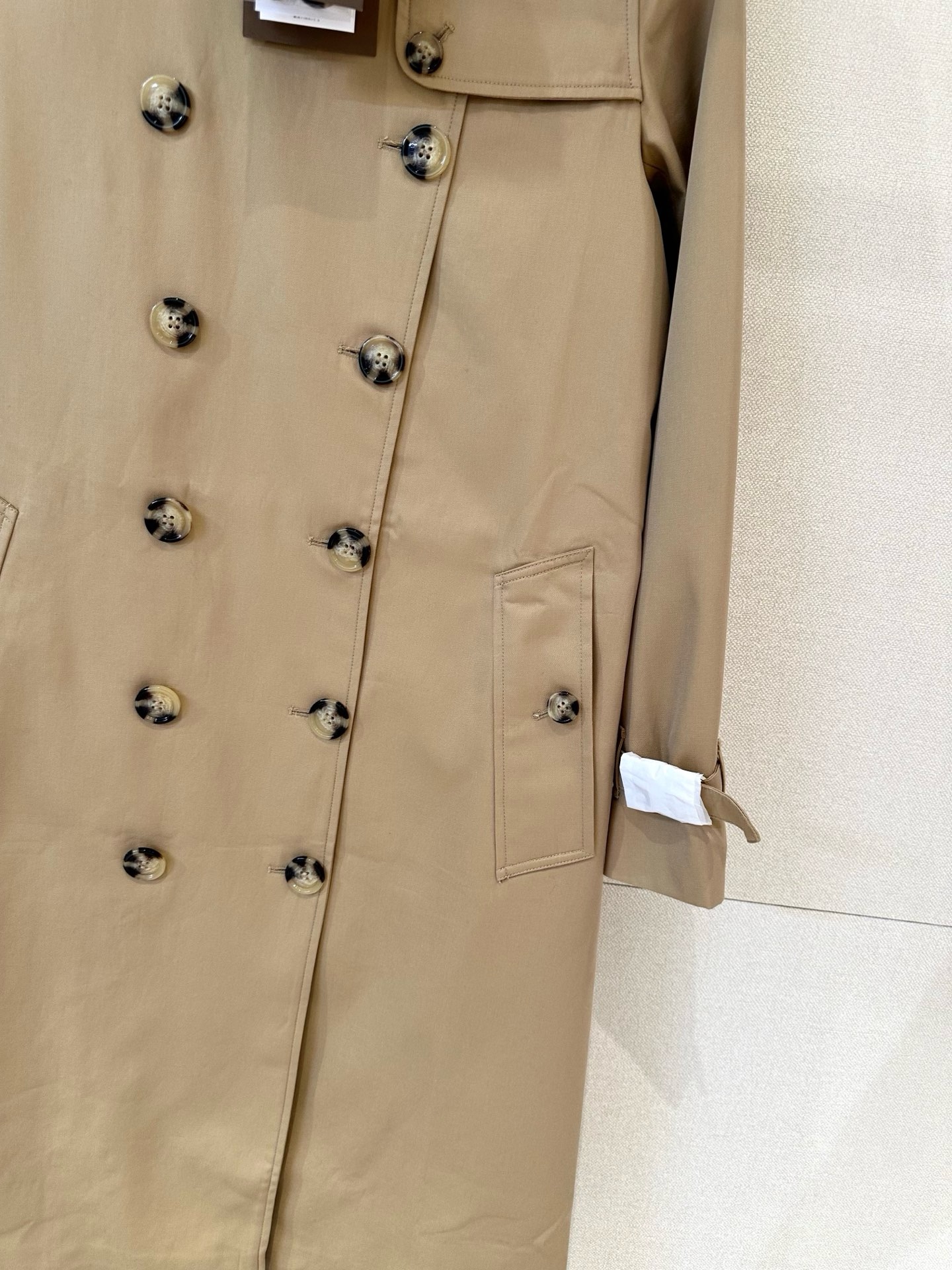 Bv*b*rry Long Silk Cotton Foxfield Trench Coat