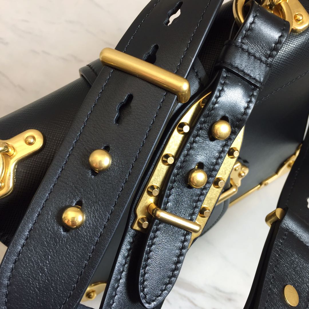 Pra*a 1bd045 leather cahier bag-1bh082-20x14x8.5cm