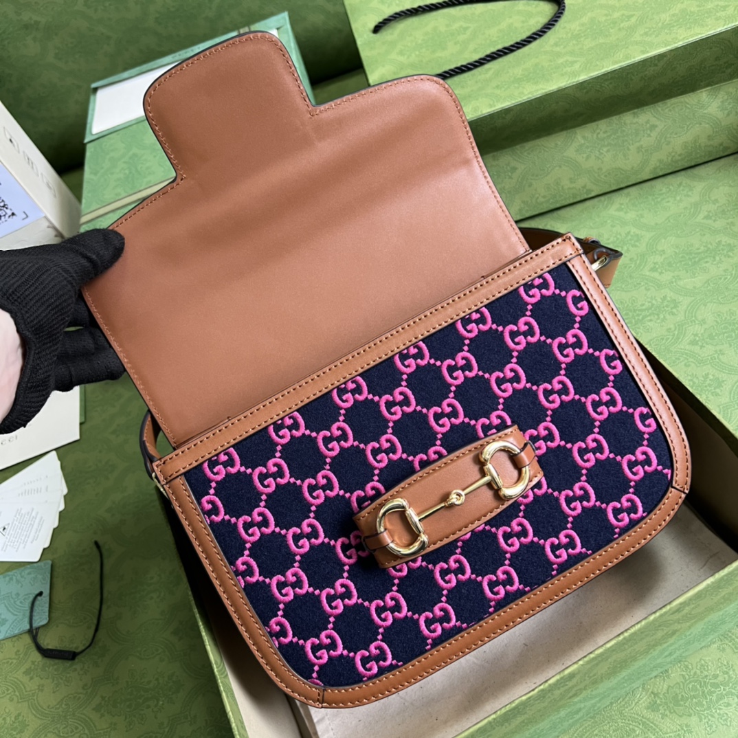 G*u*i 1955 horsebit shoulder bag-25*18*8cm