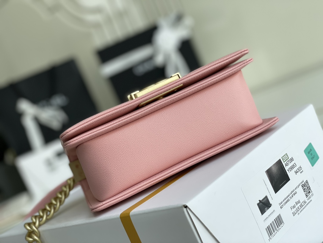 Ch@nel Boy Bag-Caviar-20CM