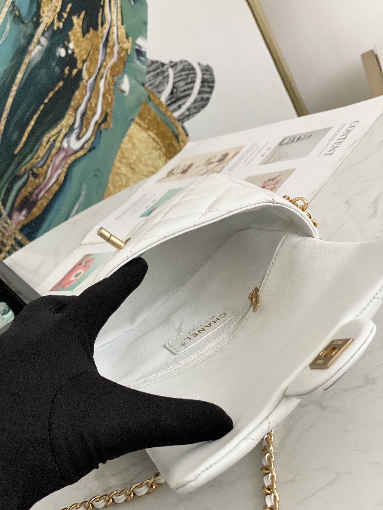 Ch@nel Flap Bag-13*19*6CM