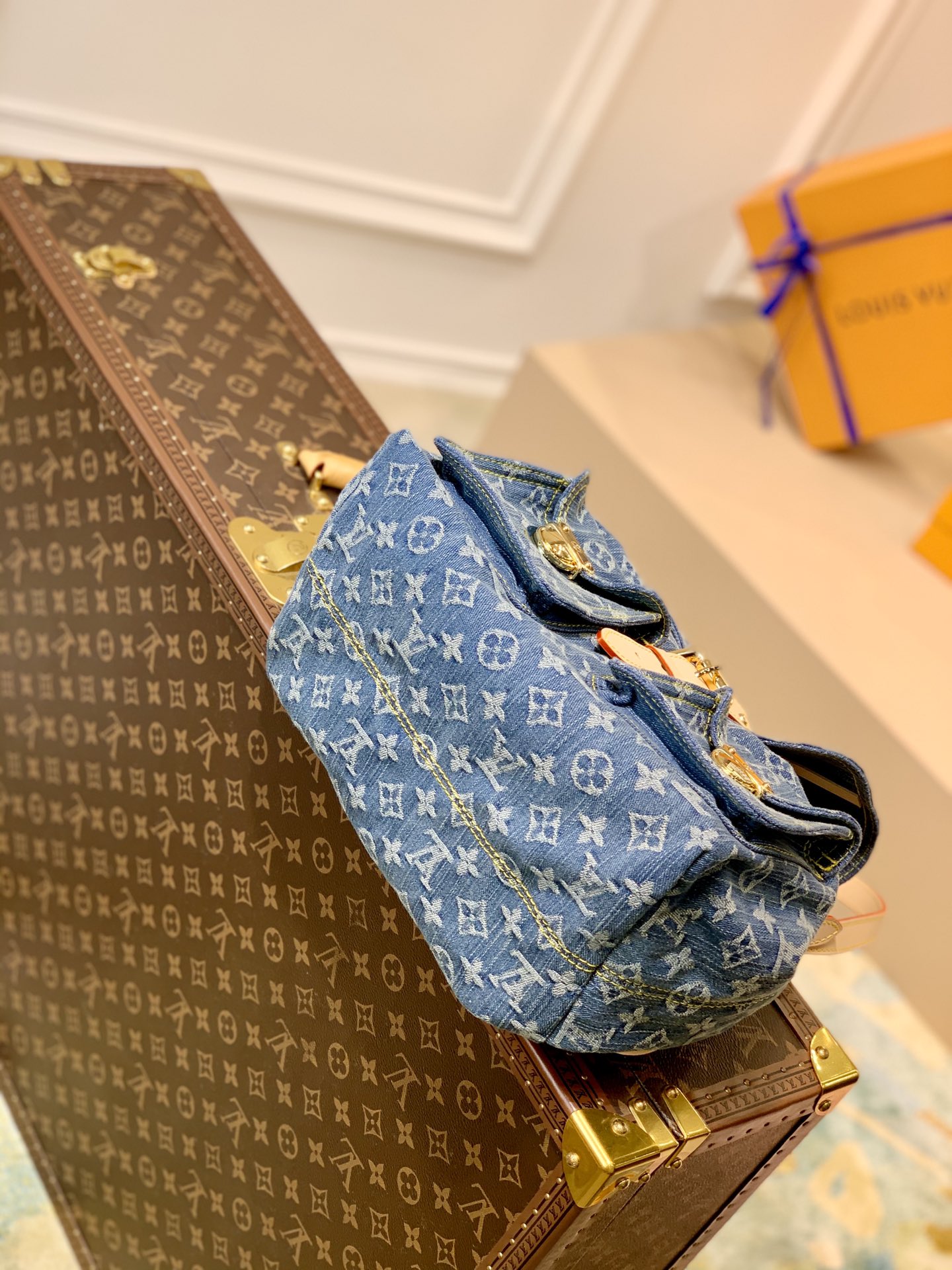 l0*is V*t0n vintage m44460 backpack-19x30x28cm