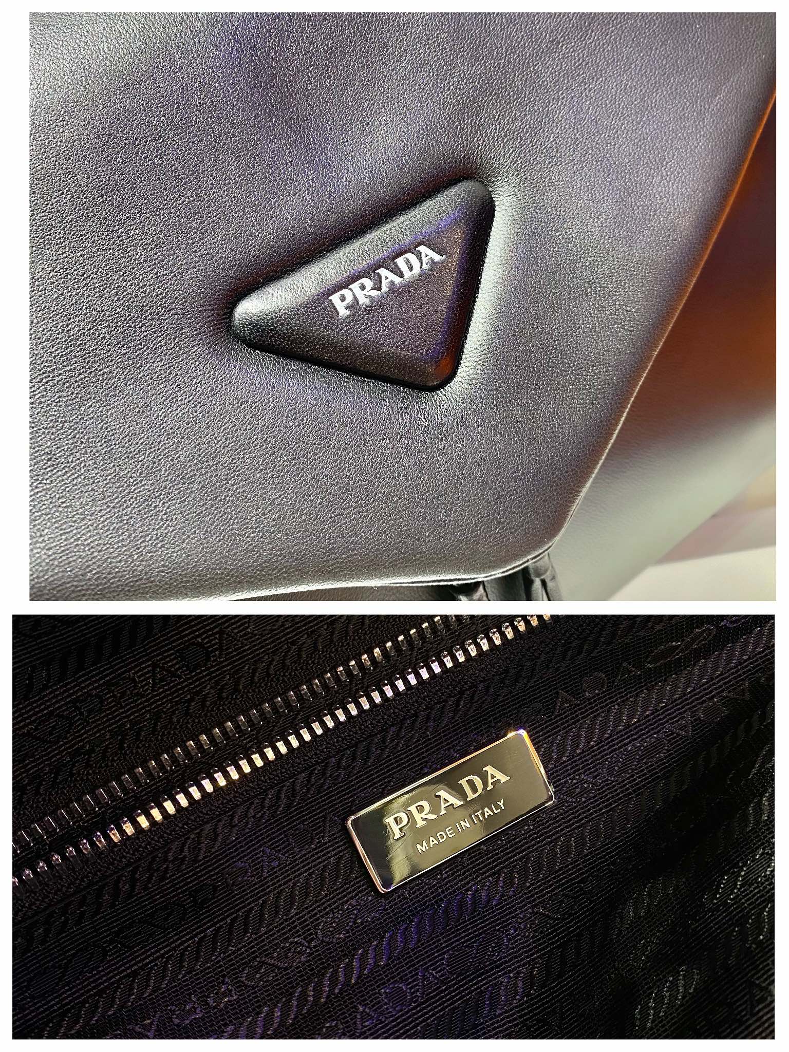 Pra*a lambskin shoulder bag-1bc165-32*21*12cm