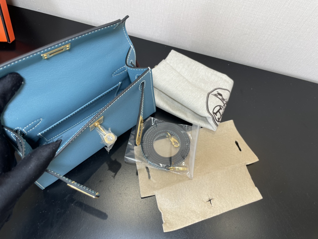 H**mes kelly-gold&silver hardware-19cm