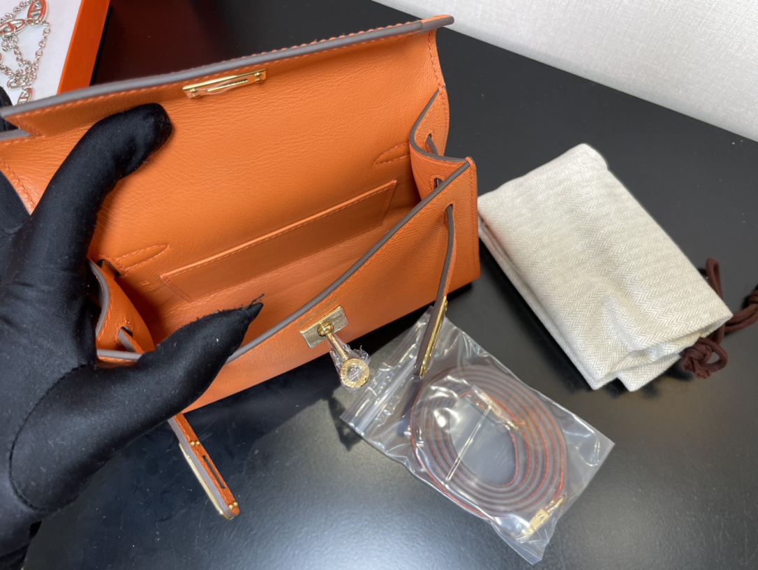 H**mes kelly-gold&silver hardware-19cm