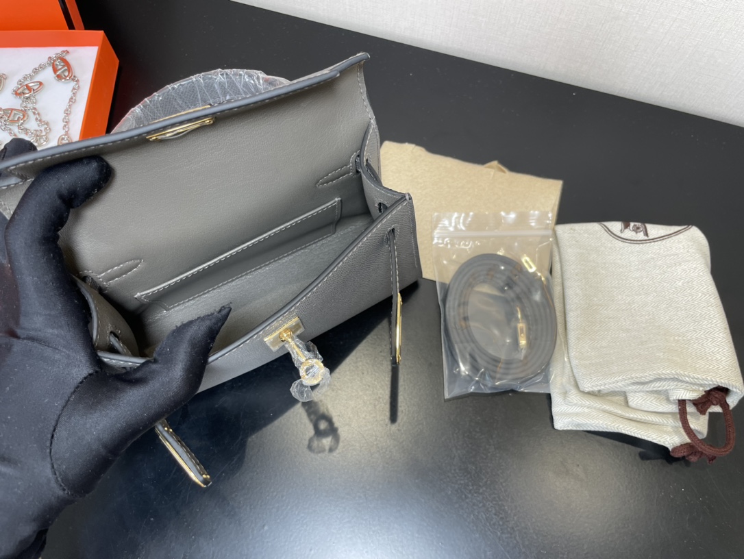 H**mes kelly-gold&silver hardware-19cm