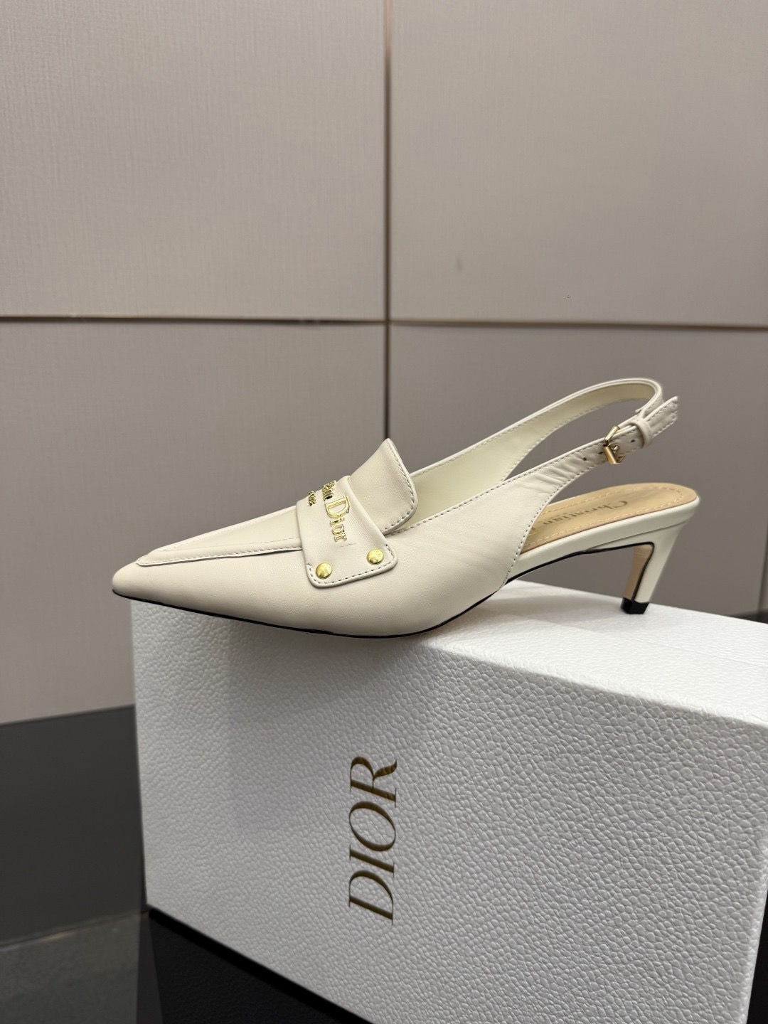 D*or Boy Leather Slingback Pump-5/8CM