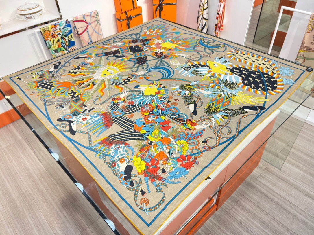 H**mes shawls-140*140cm