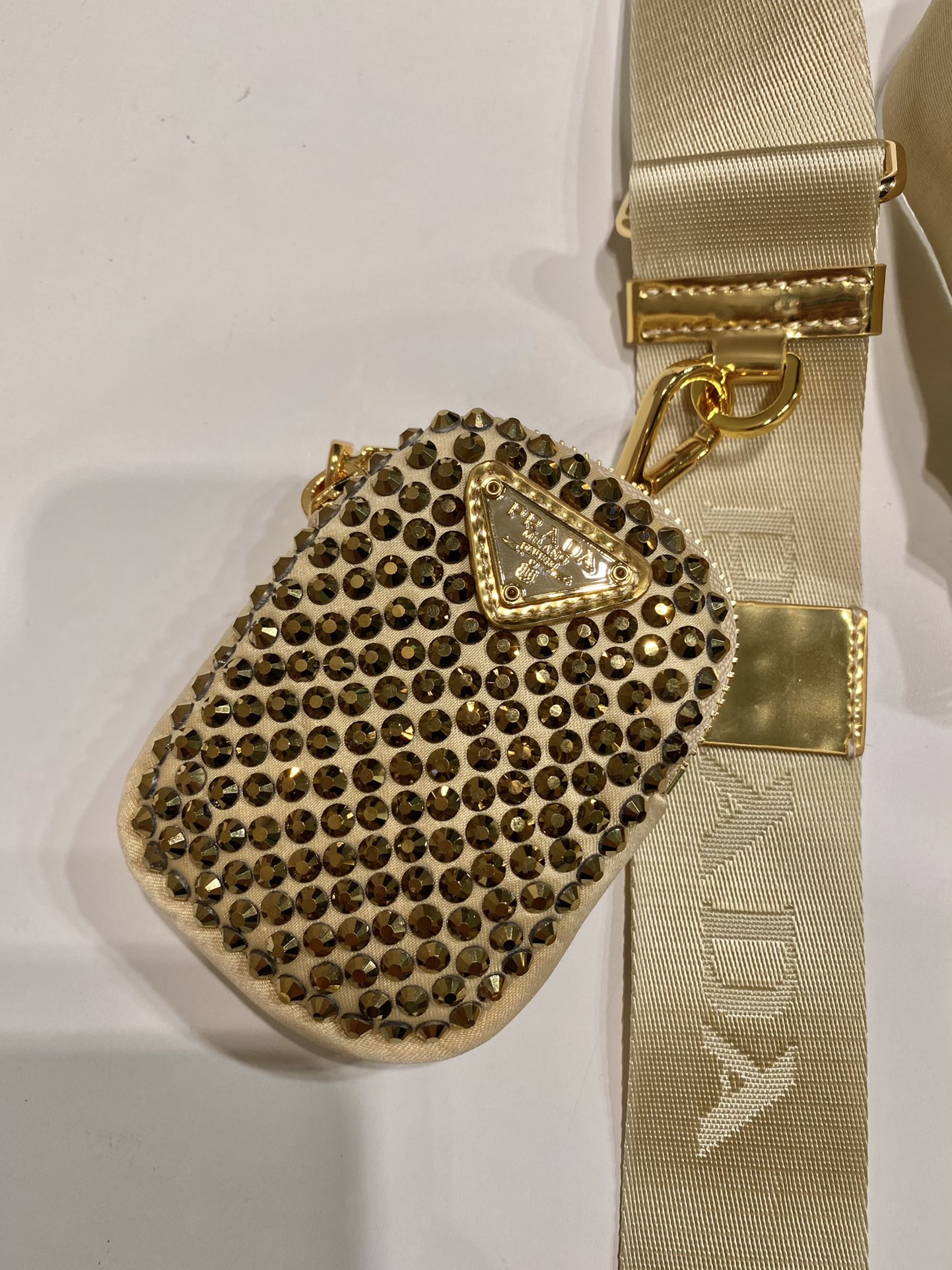 Pra*a 1bh204 nylon hobo bag-22*16*6cm