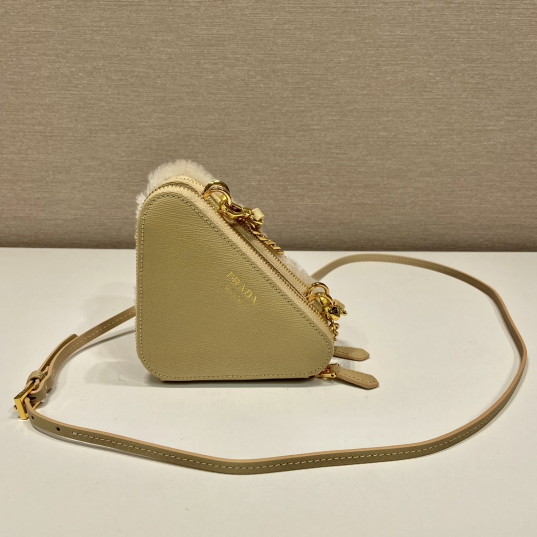 Pra*a 1nr015 double triangle bag -15*10*5cm