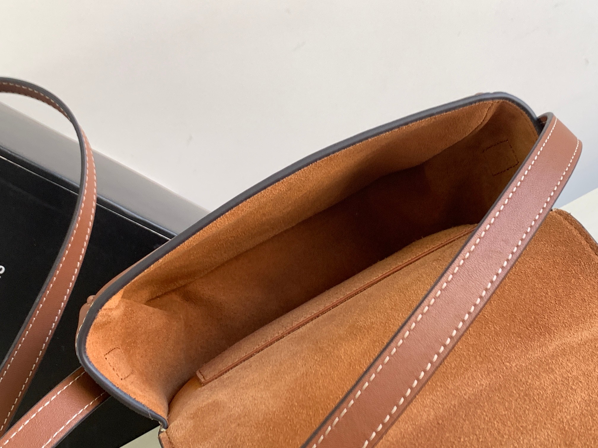 Ce**e folco cuir triomphe bag-18.5*15*7cm